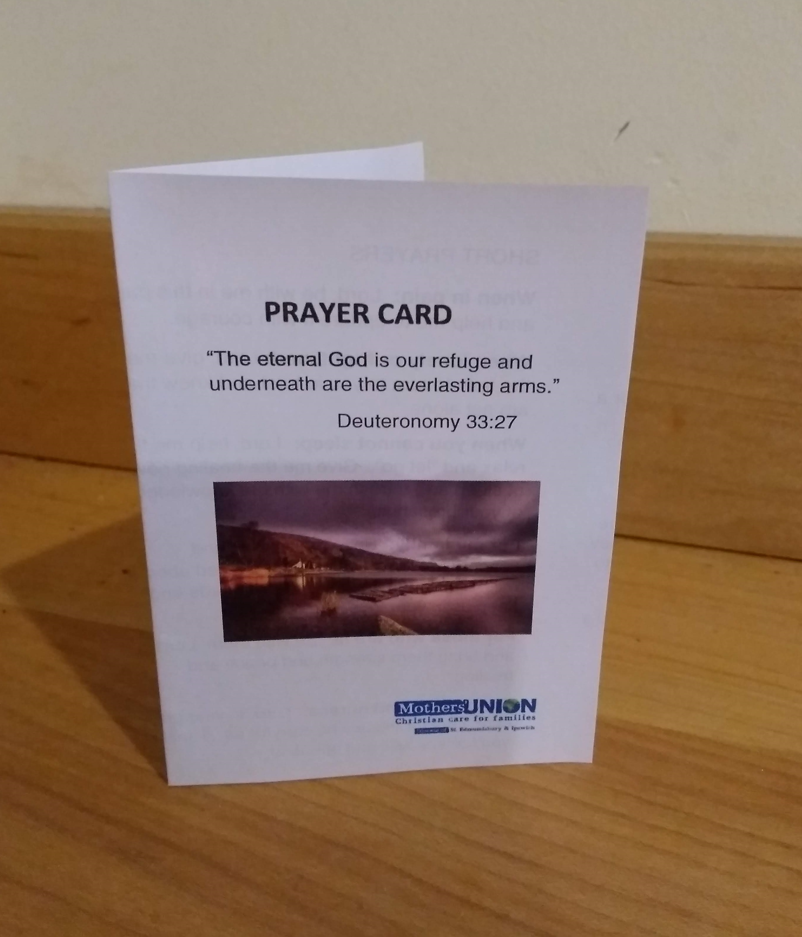 Photo of MU prayer card