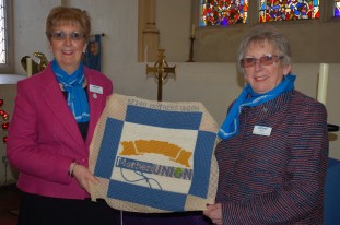 Photo of 140th anniversary kneeler in progress