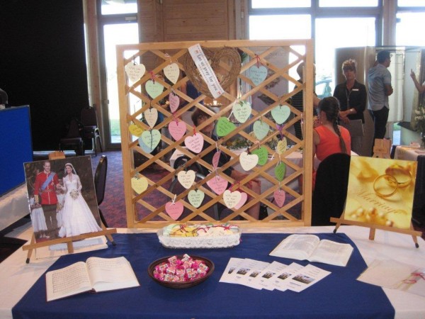 Trellis of hearts at Wedding Fayre