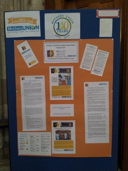 16 days of activism display