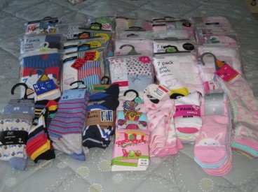 Photo of items donated for children at the Women's Refuge