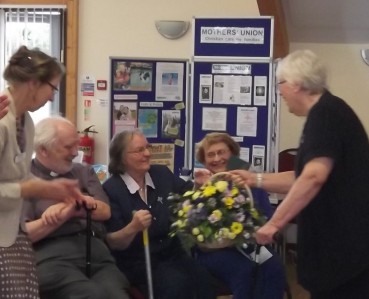 Photo of presentation to Joyce