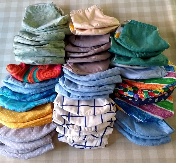 Face coverings, made by MU with love